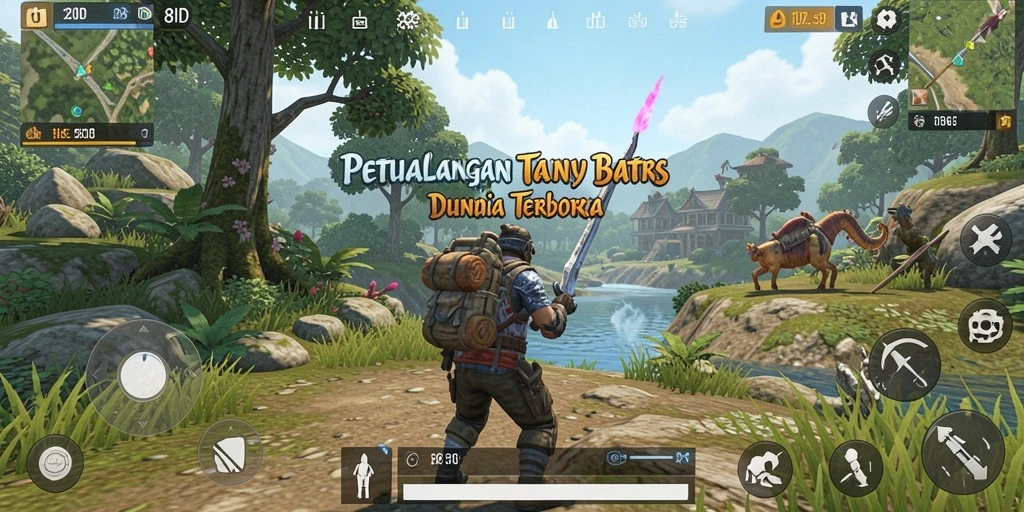 Screenshot gameplay <strong>8ID</strong> menampilkan petualangan menakjubkan di dunia terbuka.