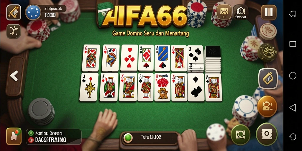 Tampilan gameplay menarik dari game Domino AIFA66.