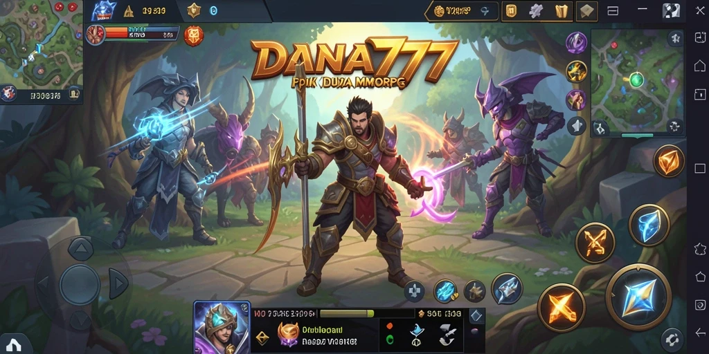 Screenshot DANA777 menampilkan aksi seru dalam dunia MMORPG yang luas.
