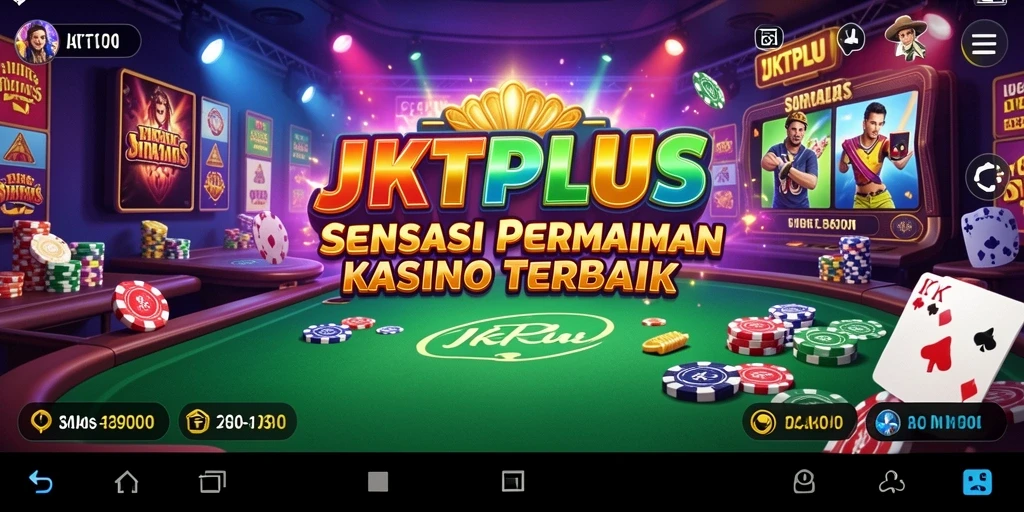 Screenshot utama JKTPLUS menampilkan suasana gameplay Kasino yang seru.