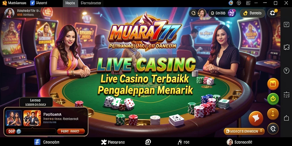 Screenshot gameplay MUARA777 menunjukkan suasana Live Casino yang menarik.