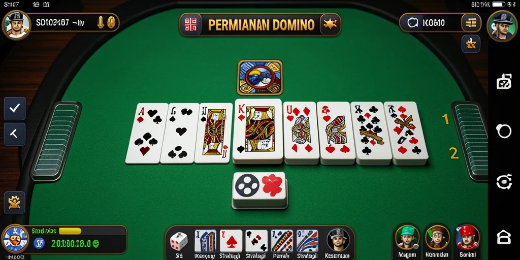 Screenshot gameplay SD107 menampilkan aksi domino yang seru.