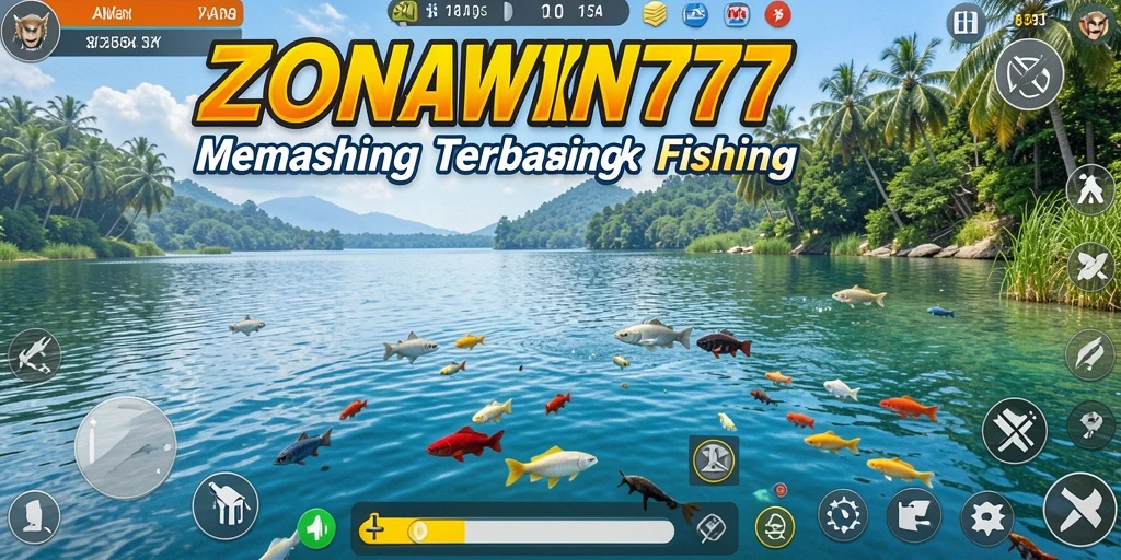 Tampilan gameplay ZONAWIN777 dengan aksi memancing yang menarik.
